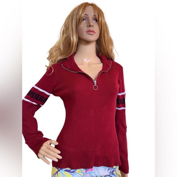 Guess Logo Zipper Sweater - Picture 3 of 5